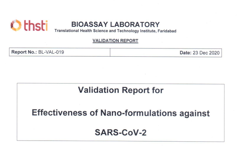 Laboratory test results certificates – KeaBiotech